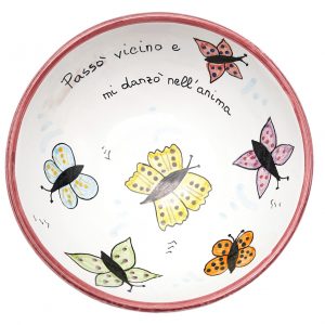 Ciotola in ceramica con farfalle